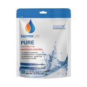 NormaLyte Pure packets shown on the front packaging for convenient hydration on the go.