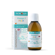 NORSAN Fisk Kids omega-3 bottle front view highlighting high-dose omega-3 per serving
