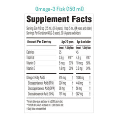 NORSAN Fisk Kids orange-flavour liquid close-up emphasizing tasty omega-3 for kids