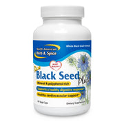 NORTH AMERICAN HERB & SPICE Black Seed Plus bottle for daily use with heart support potential.