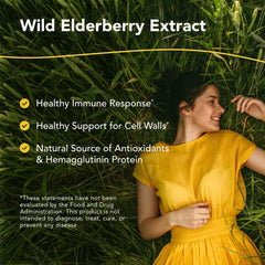 North American Herb & Spice Elderol bottle label close-up highlighting elderberry extract.