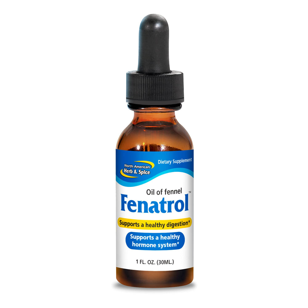 North American Herb & Spice Fenatrol bottle front with wild fennel oil for daily flavor