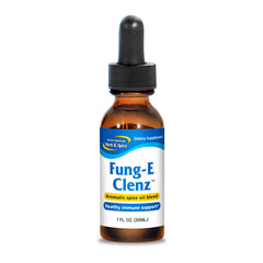 North American Herb & Spice Fung-E-Clenz bottle showing the herbal blend for daily use.