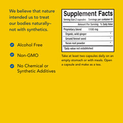 GingaMax uses a whole-ingredient blend with ginger, fennel, and yacon for digestive comfort.