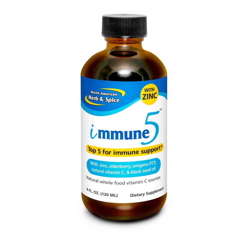 North American Herb Spice Immune-5 liquid bottle for daily immune support and convenient at-home use