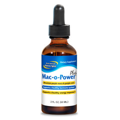 NORTH AMERICAN HERB & SPICE Mac-o-Power Plus bottle for potential energy support.