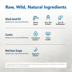 NORTH AMERICAN HERB & SPICE Black Seed Plus adds flavorful aroma to meals.