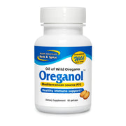 Oreganol P73 bottle with full-spectrum oregano oil for daily use.