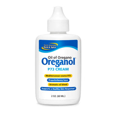 North American Herb & Spice Oreganol P73 Cream jar displaying rich hydration.