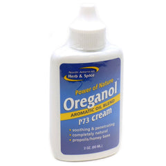 North American Herb & Spice Oreganol P73 Cream texture swatch highlights smooth, creamy absorption.