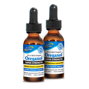 North American Herb and Spice Oreganol P73 bottle closeup showing wild oregano oil.