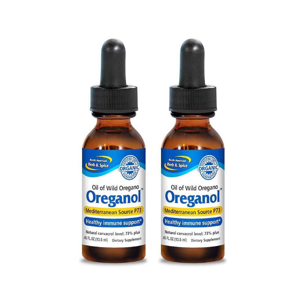 North American Herb & Spice Oreganol P73 bottle for daily wellness routine.