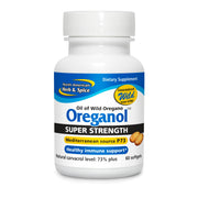 North American Herb & Spice Oreganol P73 bottle with softgels for immune support.