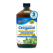 North American Herb and Spice Oreganol P73 juice bottle shows wild oregano oil for daily use