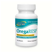 OregaRESP bottle on kitchen counter for daily wellness routine