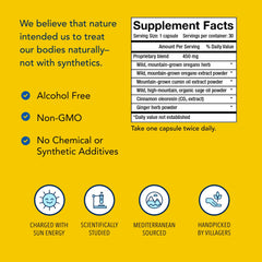 Label highlights Non-GMO and chemical-free formulation