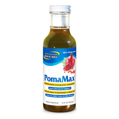 Pomamax bottle pour shows tart Mediterranean pomegranate concentrate.