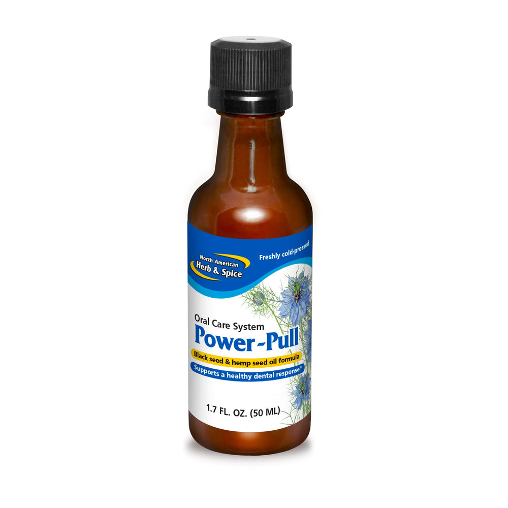 North American Herb & Spice Power-Pull bottle pour for daily oral care