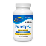 North American Herb & Spice Purely-C powder jar front for daily vitamin C intake.