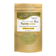 NORTH AMERICAN HERB & SPICE Purely-Zinc Plus bottle for daily whole-food zinc supplementation.