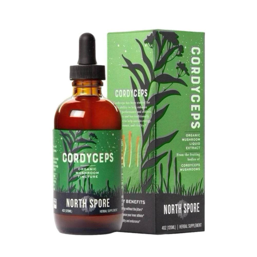North Spore Cordyceps tincture bottle for energy support