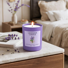NORVENCE Lavender Candle provides a clean, even burn with minimal soot.