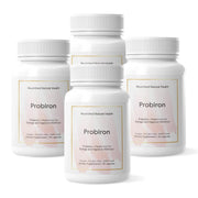 Nourished Natural Health ProbIron bottle with label showing vegan iron for energy support