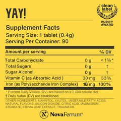 NovaFerrum Yay child-chewing-tablet captures easy pleasant daily intake