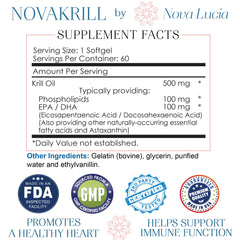 NovaKrill capsule closeup, burpless and tasteless.