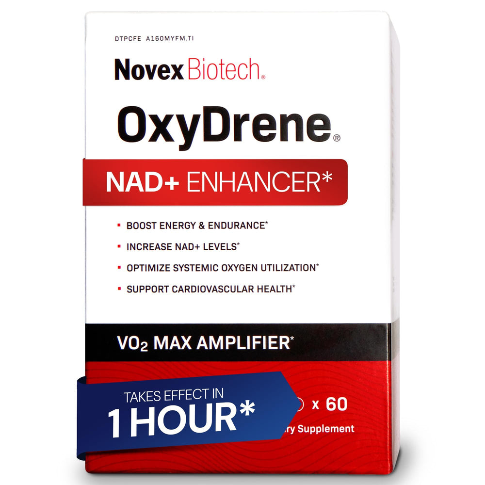 Novex Biotech Oxydrene NAD+ Enhancer bottle supports ongoing energy and metabolism