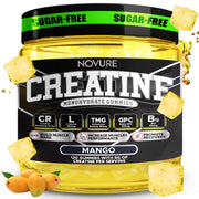 Novure Creatine Monohydrate Gummies bottle on table for on-the-go energy