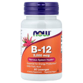 NOW B-12 5000 mcg bottle front view for daily support