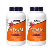 Now Foods ADAM men's multivitamin bottle with easy-to-swallow softgels for daily nutritional support.