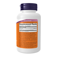 Close-up of NOW Foods Alpha GPC capsules for bioavailable choline.