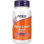 NOW Foods Alpha Lipoic Acid 250 mg bottle front view for daily antioxidant support