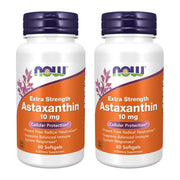 NOW Foods Astaxanthin 10mg softgels front view for daily antioxidant support.