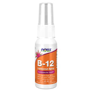 NOW Foods B-12 liposomal spray bottle for convenient daily dose supporting nerve health.