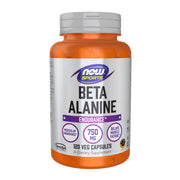 NOW Foods Beta-Alanine 750 mg bottle on shelf for endurance support