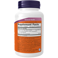 NOW Foods beta-sitosterol plant sterols softgels closeup for plant-based cholesterol support