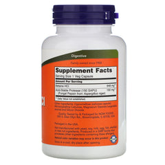 NOW Foods Betaine HCl Pepsin label closeup for informed choices