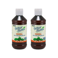 NOW Foods Better Stevia original liquid extract bottle pack-2 for zero calorie sweetness.