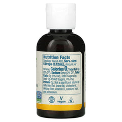NOW Foods BetterStevia Lemon Twist label highlights organic stevia and keto-friendly use