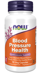 NOW Foods Blood Pressure Health bottle front for easy daily use.