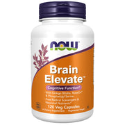 NOW Foods Brain Elevate bottle front for daily brain support.