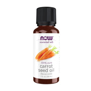 NOW Foods carrot seed oil bottle for diffuser use and grounding aroma