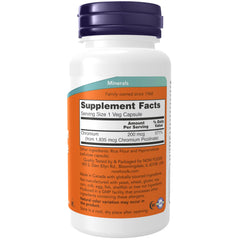 NOW Foods Chromium Picolinate capsules offer vegan convenience for daily glucose metabolism support.