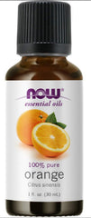 NOW Foods citrus oils trio packaging shown for display.