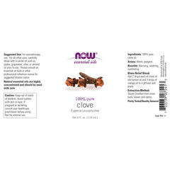 NOW Foods Clove oil dropper for precise diffuser and blend application