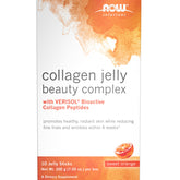 NOW Foods Collagen Jelly Beauty Complex orange-stick visuals showing orange flavor for radiant skin