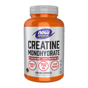 NOW Foods Creatine Monohydrate bottle front showing product details and branding for energy support